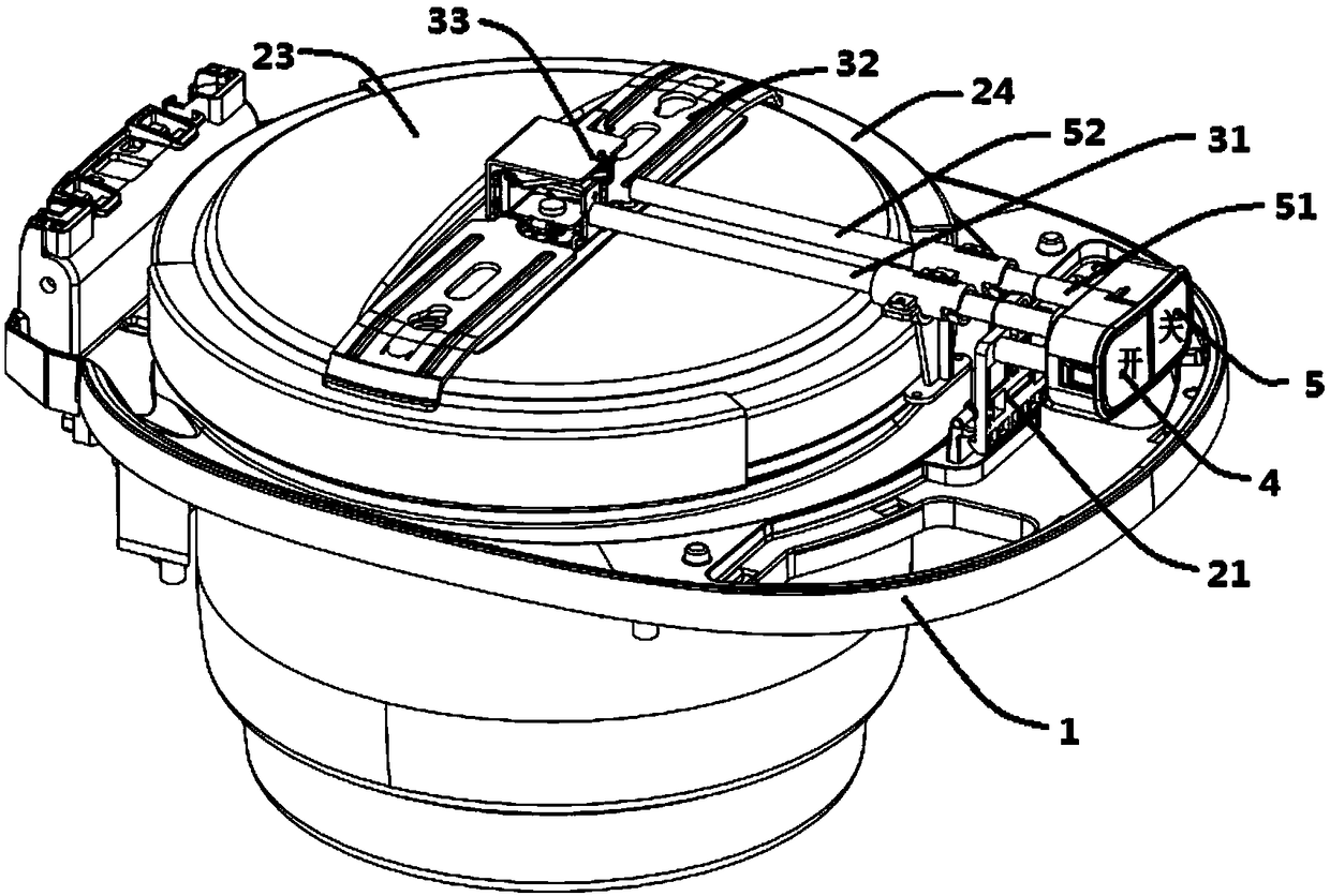 Integrated pressure cooker facilitating lid opening