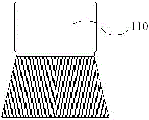 Plate-arranging type writing brush and manufacturing method thereof