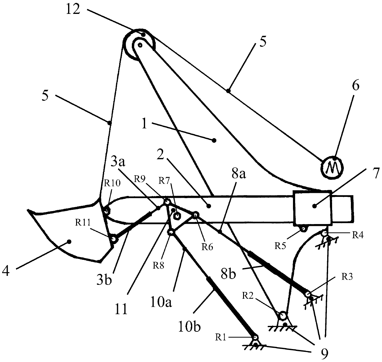 Moving mechanism of mineral excavator