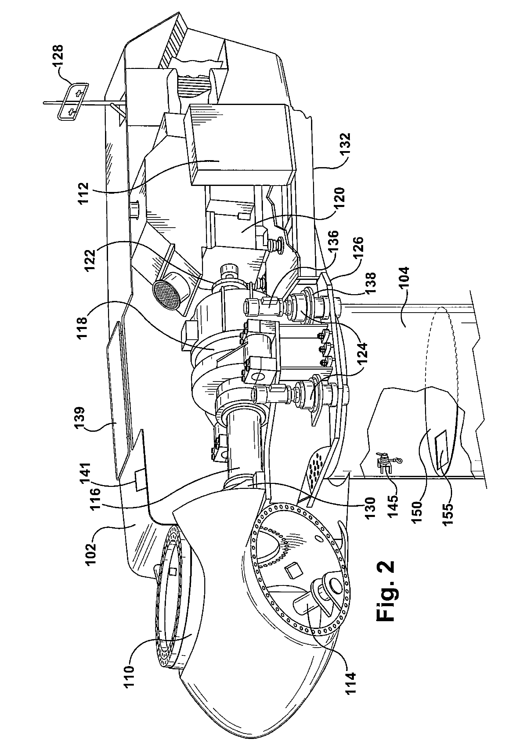 Internal yaw drive exchange for a wind turbine tower