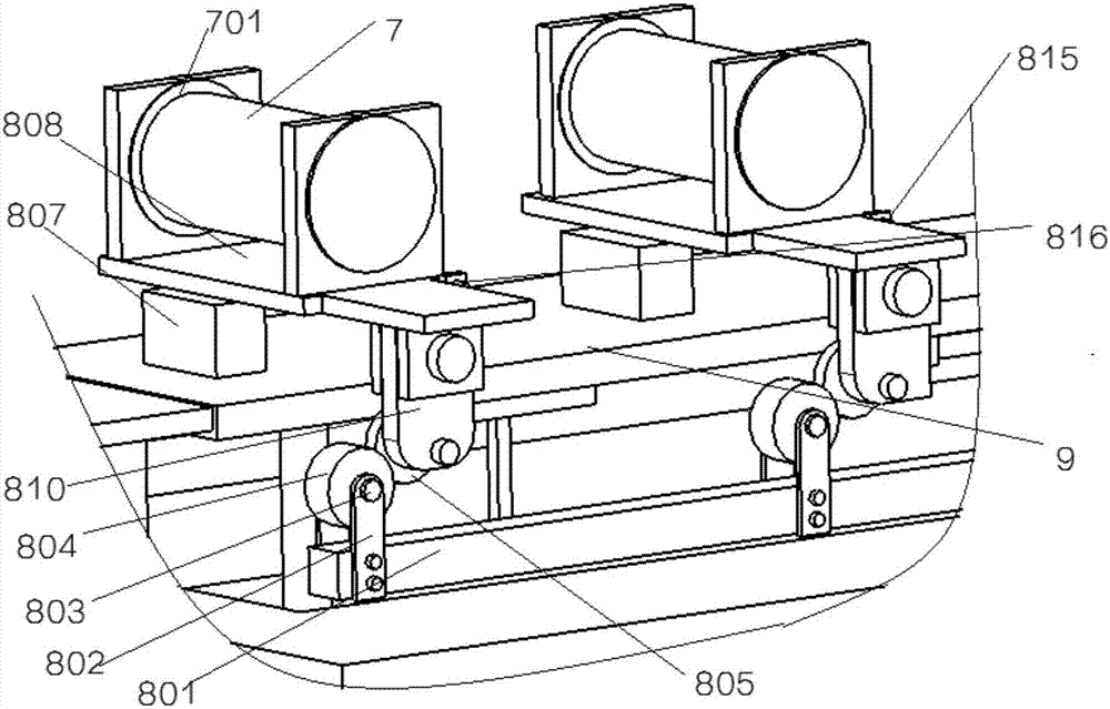 Seamless steel tube positioning adjustment device