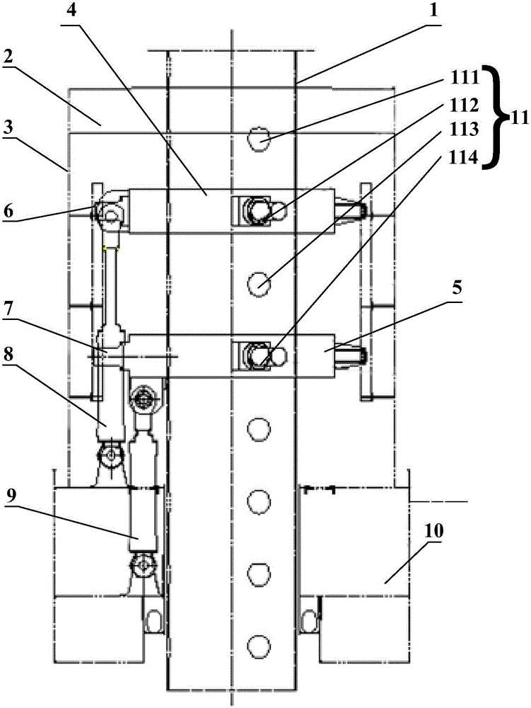 Hydraulic pin hole type lifting system