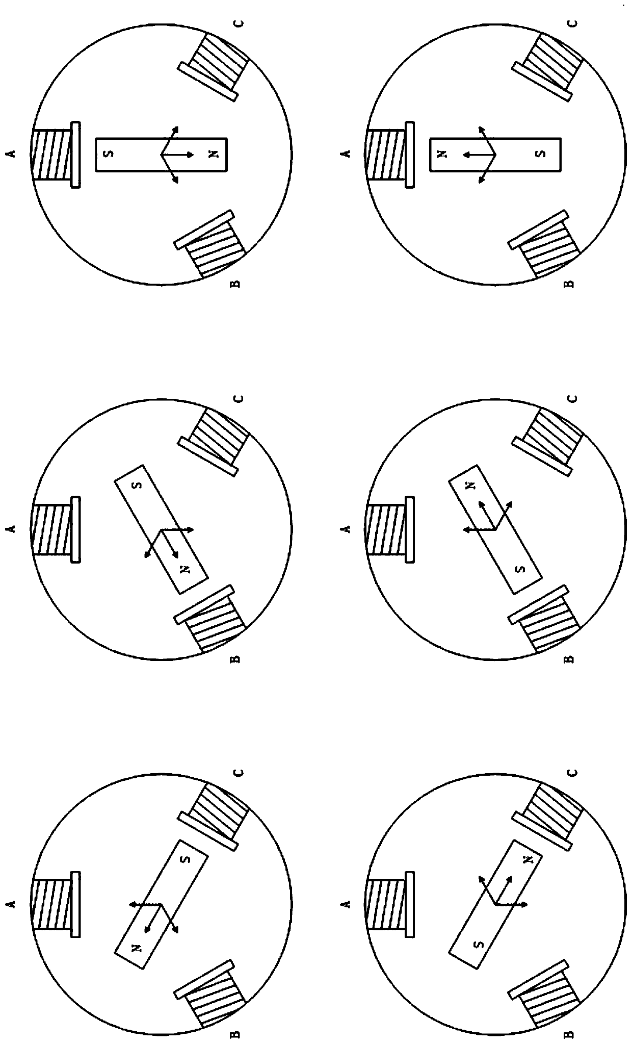 Hall line sequence adaptive learning method of brushless motor