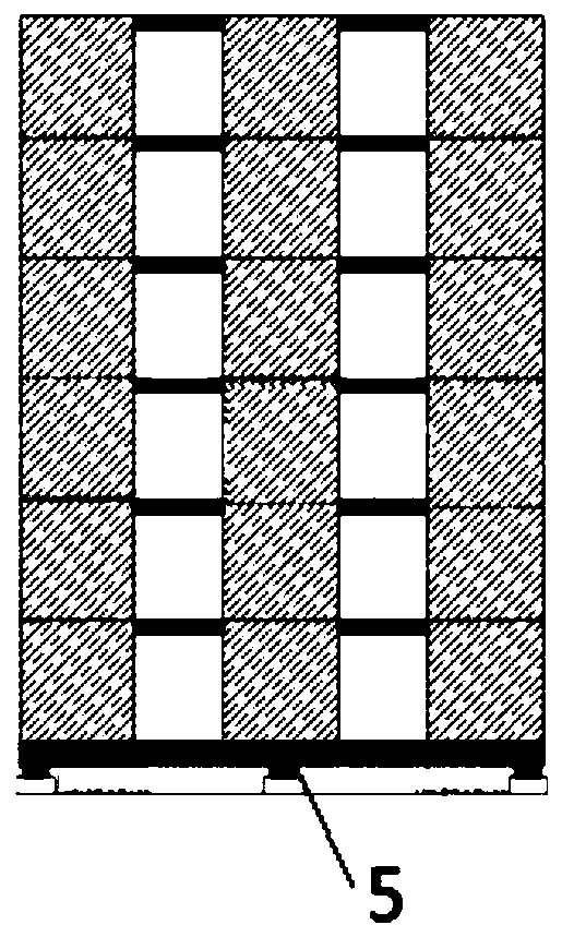 Foundation combination vibration isolation arranging structure and method suitable for large-span structure