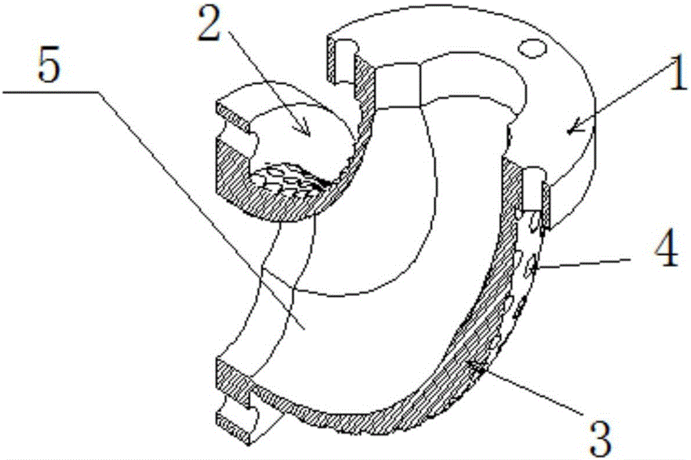 Underwater anti-blocking and resistance-reducing elbow structure