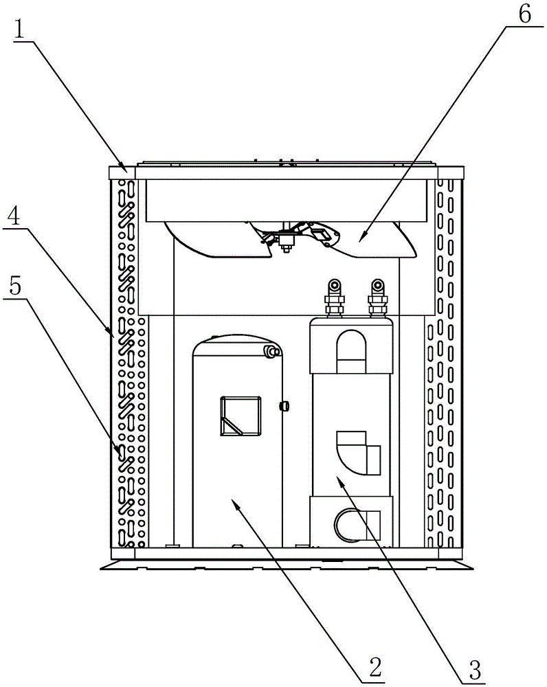 Heat pump unit structure