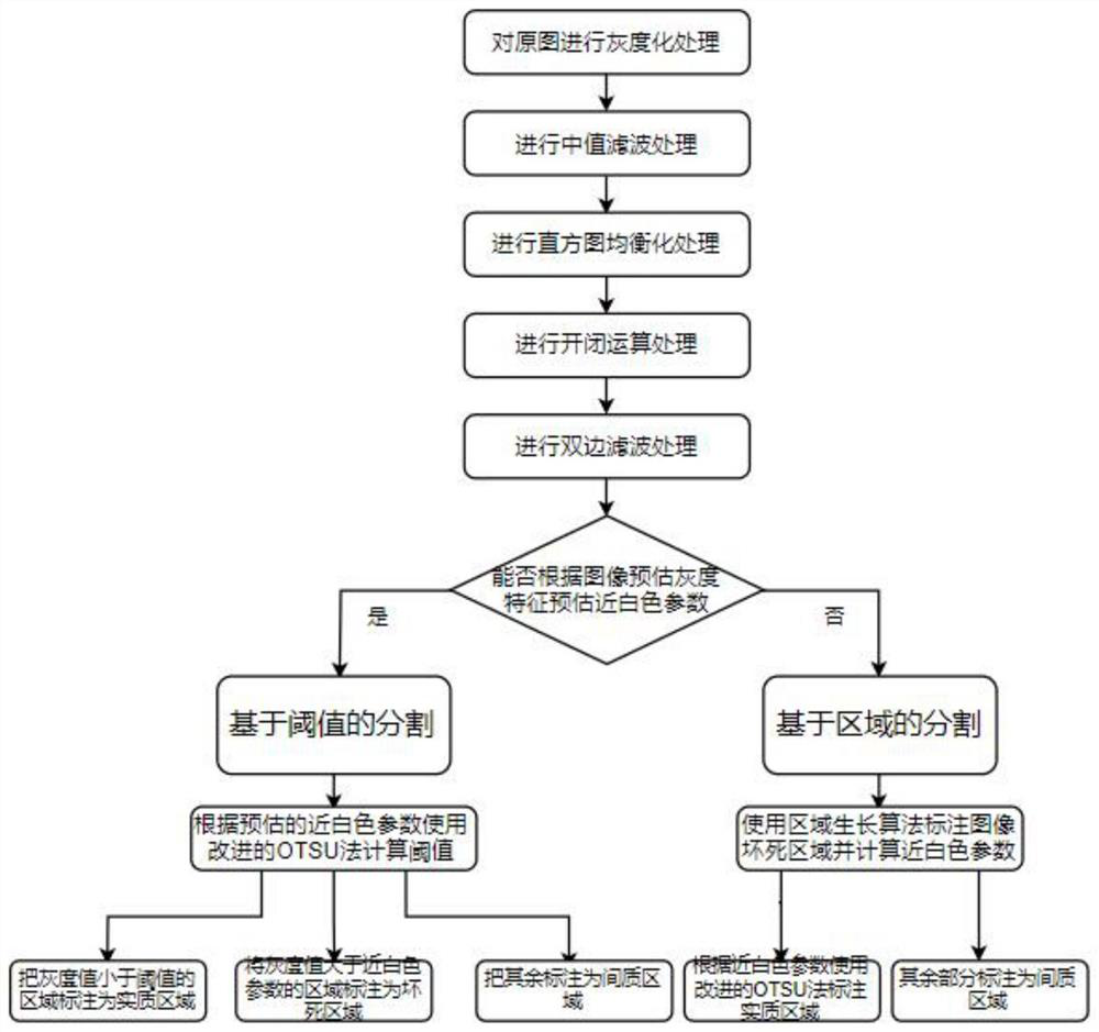 Tumor interstitial ratio judgment method and system based on image processing algorithm