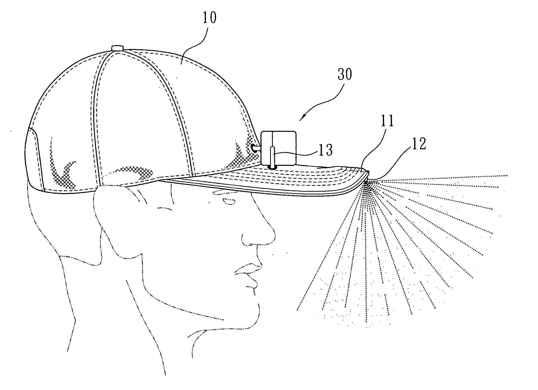 Headgear capable of sprinkling and cooling