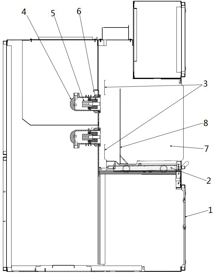 Switch cabinet static contact assembly quality detection device and detection method