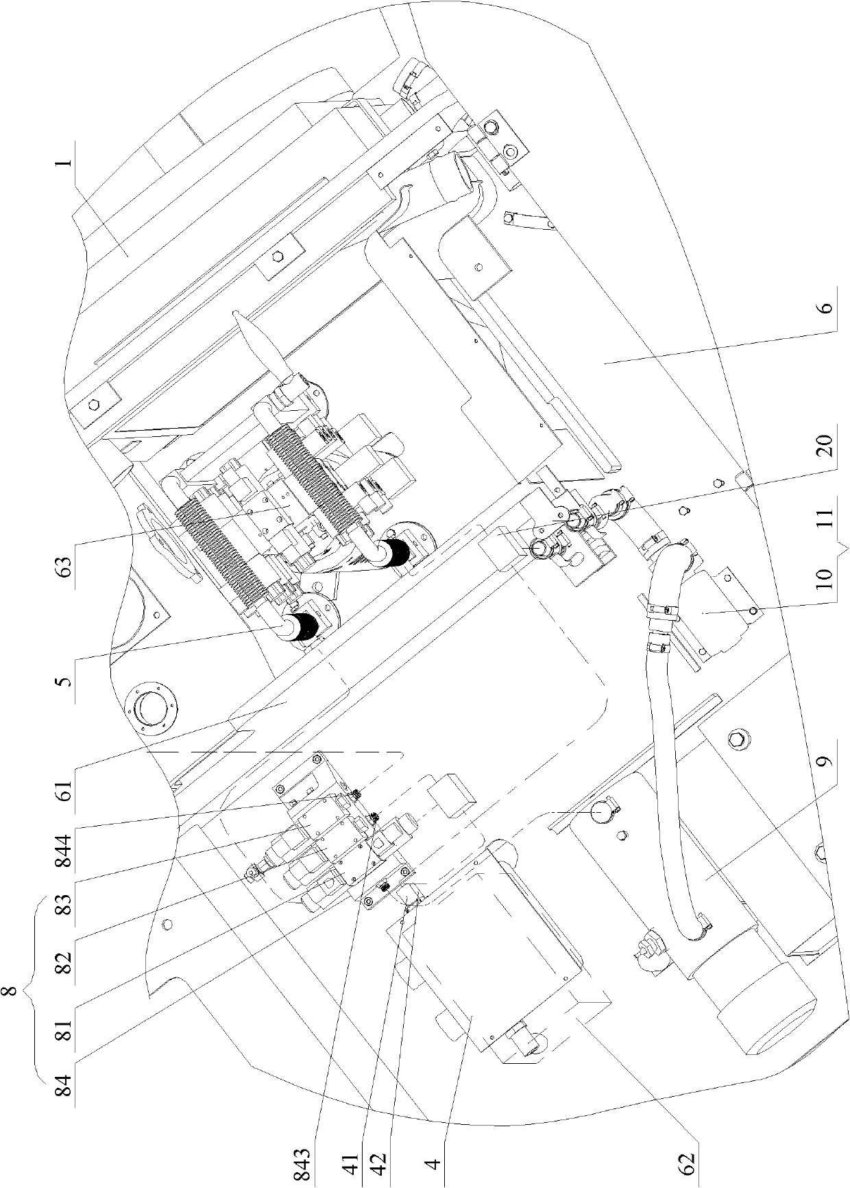 Walking type engineering machinery and temperature-control system thereof