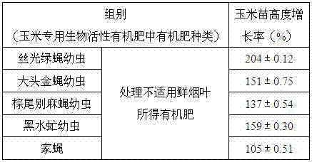 Special bioactive organic fertilizer for corn and application thereof