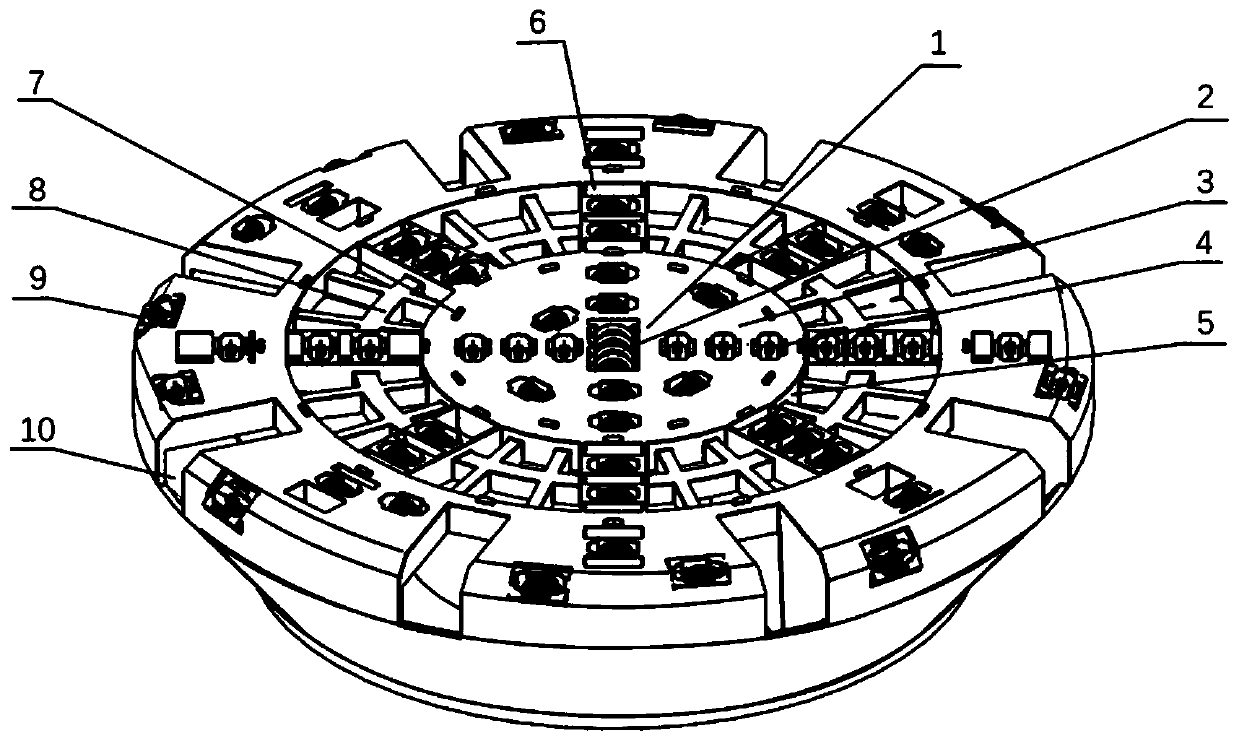 Hob layout adjustable cutter disc of tunnel boring machine and operation method of hob layout adjustable cutter disc