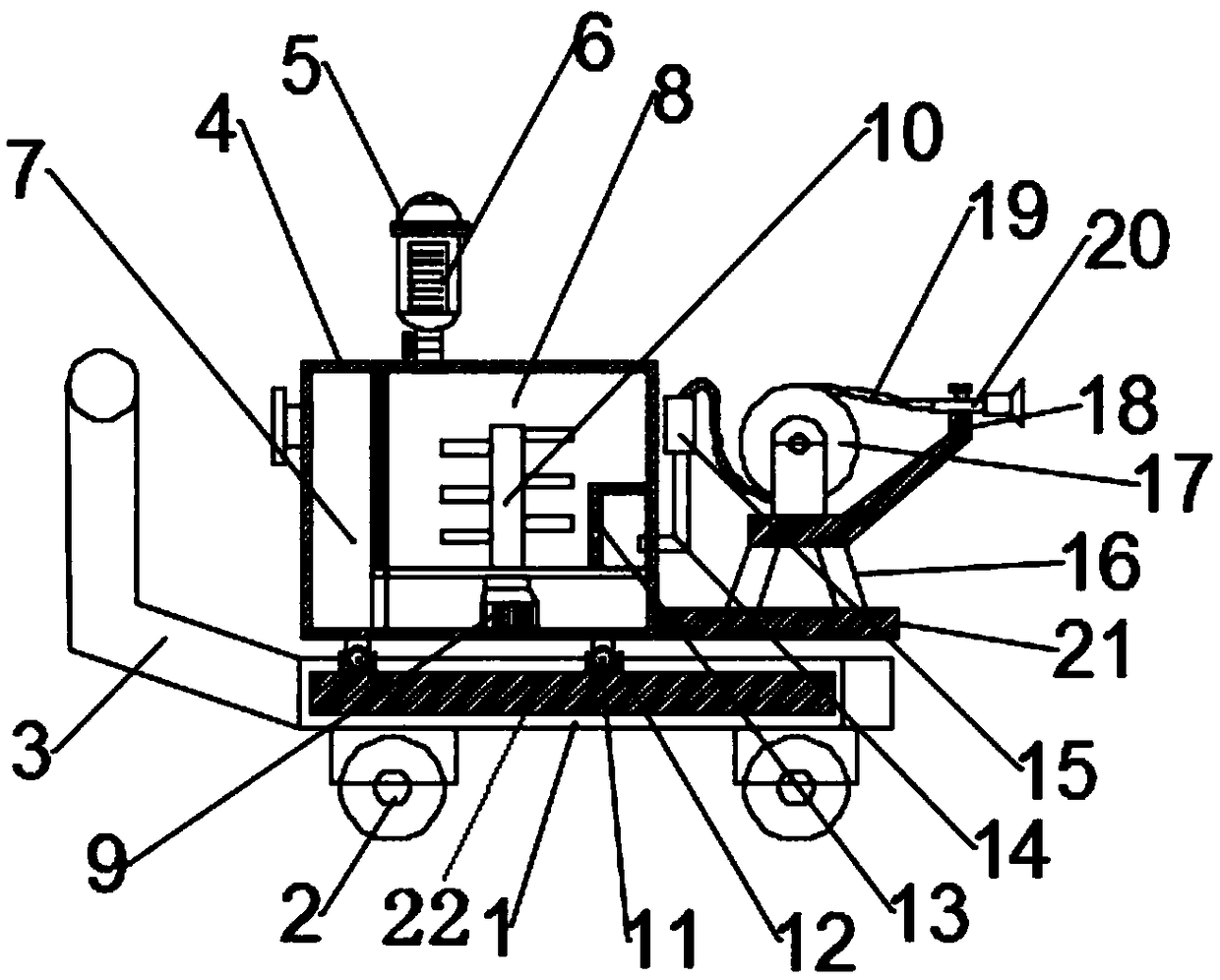 A portable pesticide sprayer