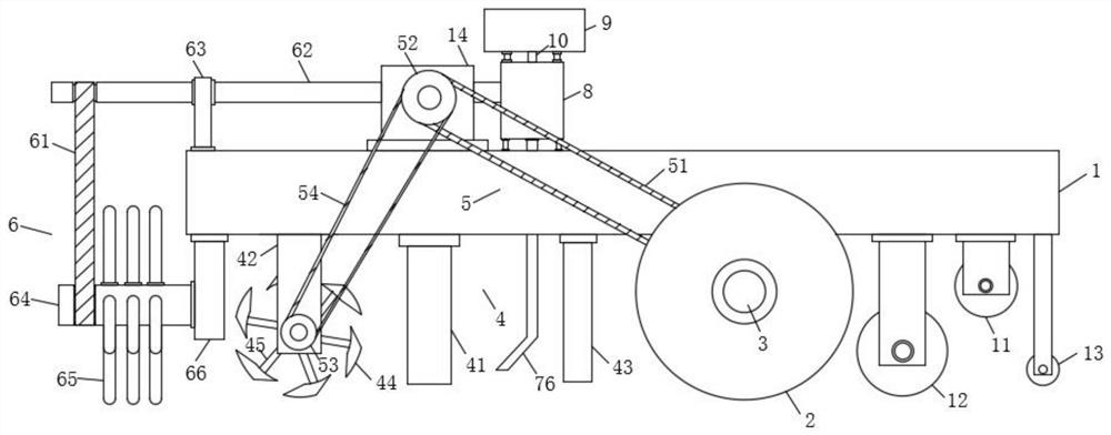 Cultivation method capable of synchronously loosening soil, ditching, sowing and mulching film