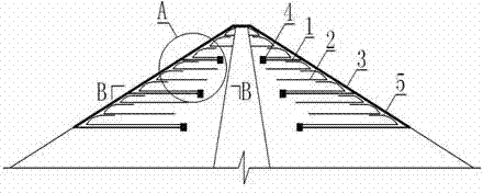 Anti-seismic measure and construction method of a high earth-rock dam