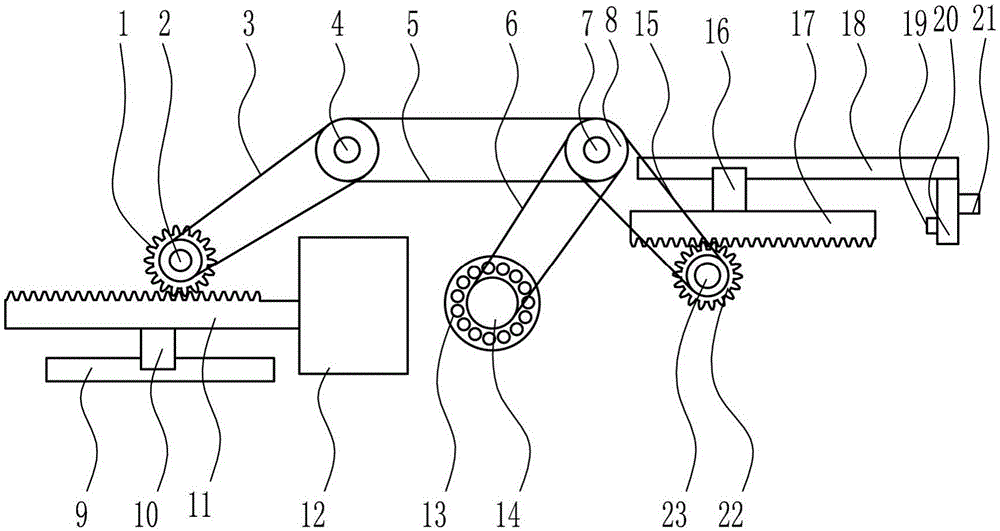 Stage lighting device capable of conveniently rotating