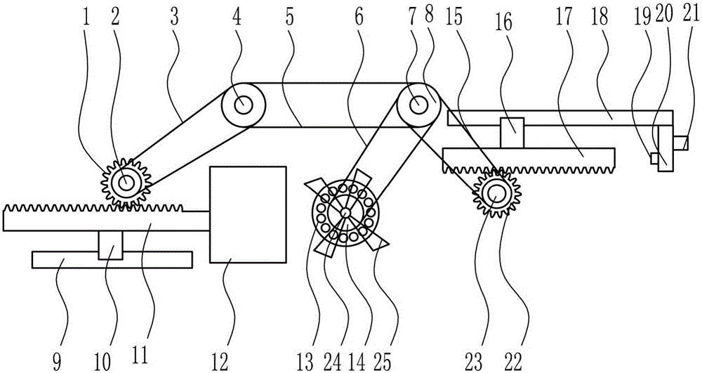 Stage lighting device capable of conveniently rotating