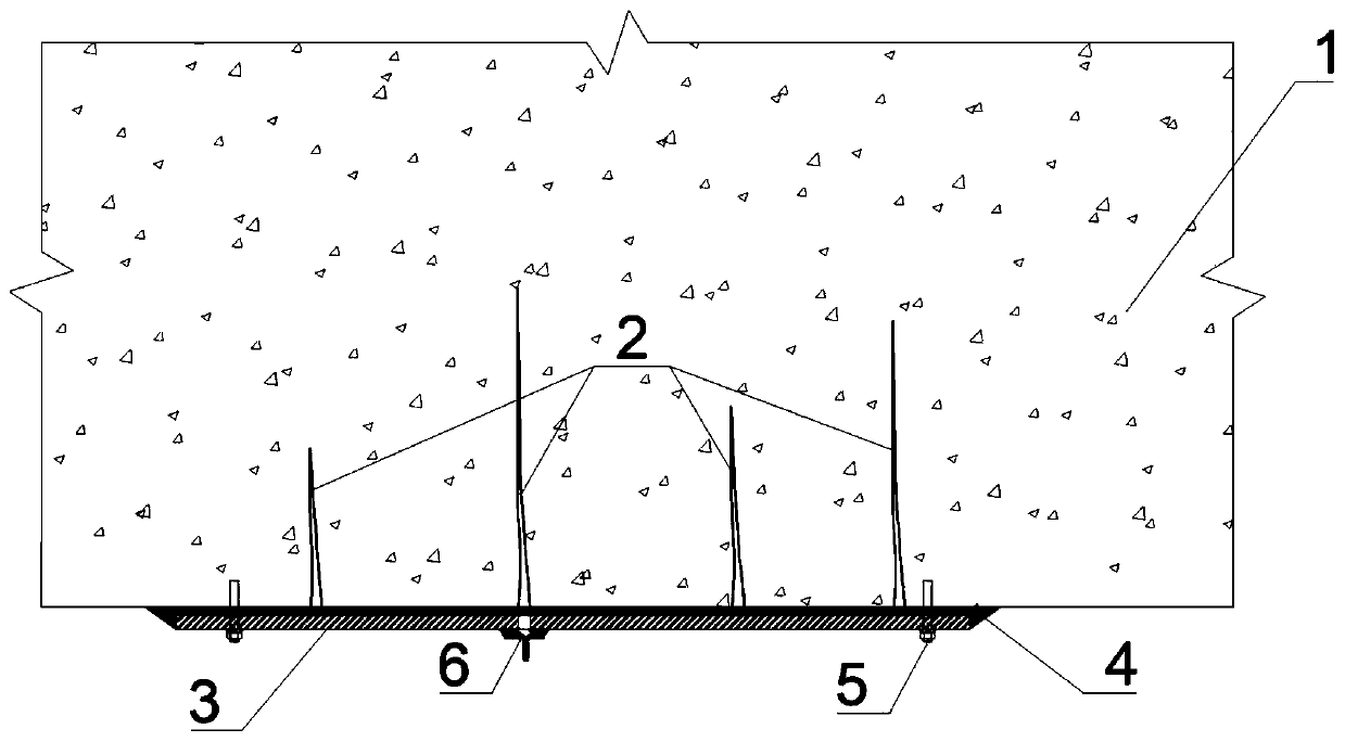 Low pressure pouring closing method for concrete grouped cracks