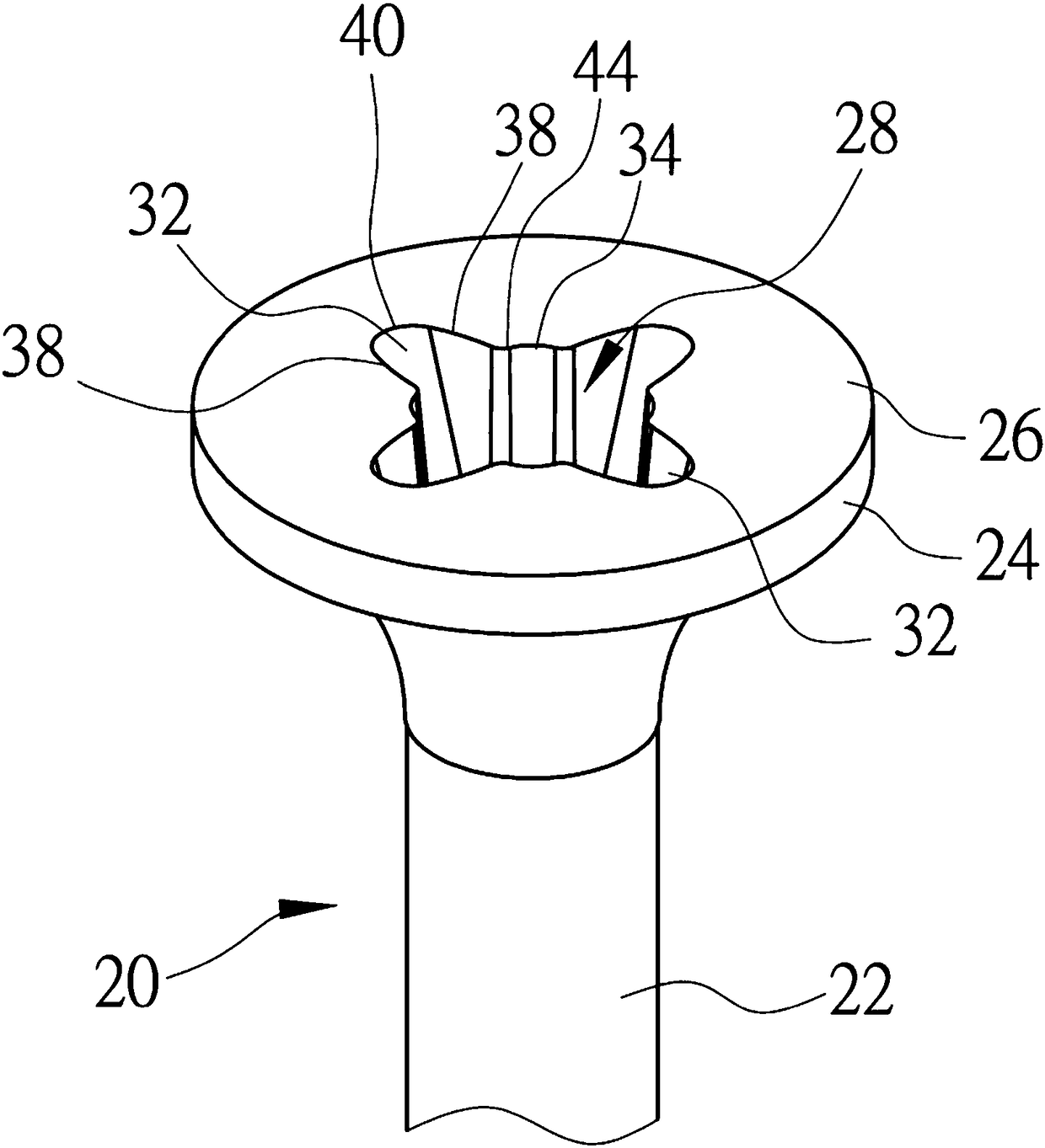 Screw and corresponding punch