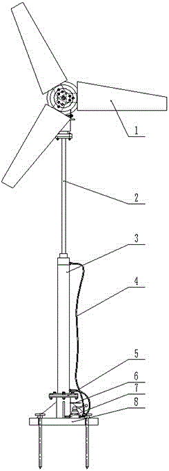 Telescopic small agricultural wind power generator