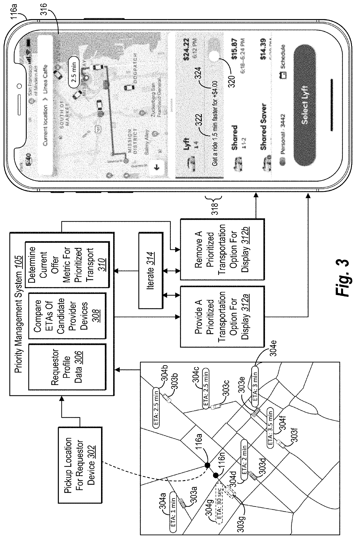 Prioritized transportation requests for a dynamic transportation matching system