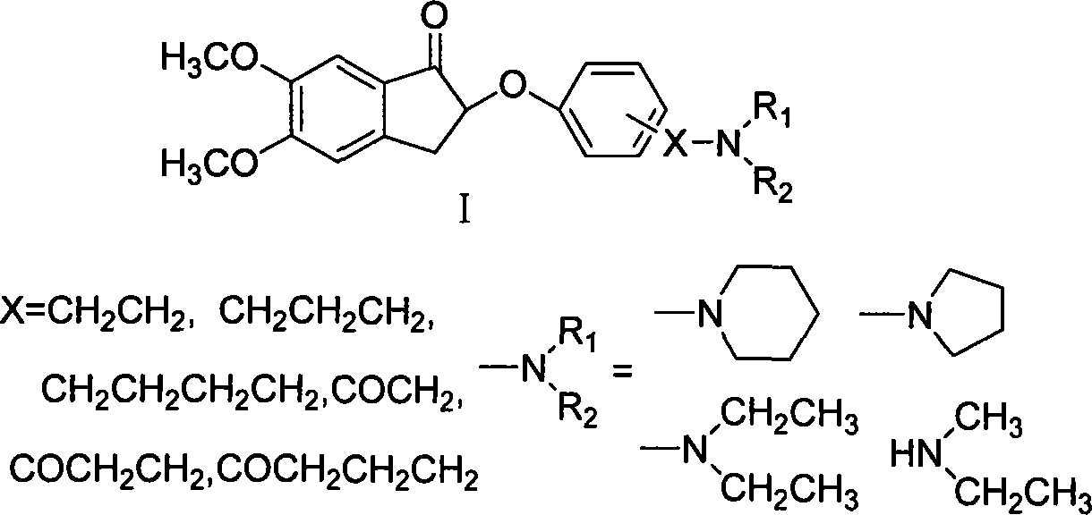 Phenoxy indanone derivatives containing alkylamino side-chain, preparation method and use thereof