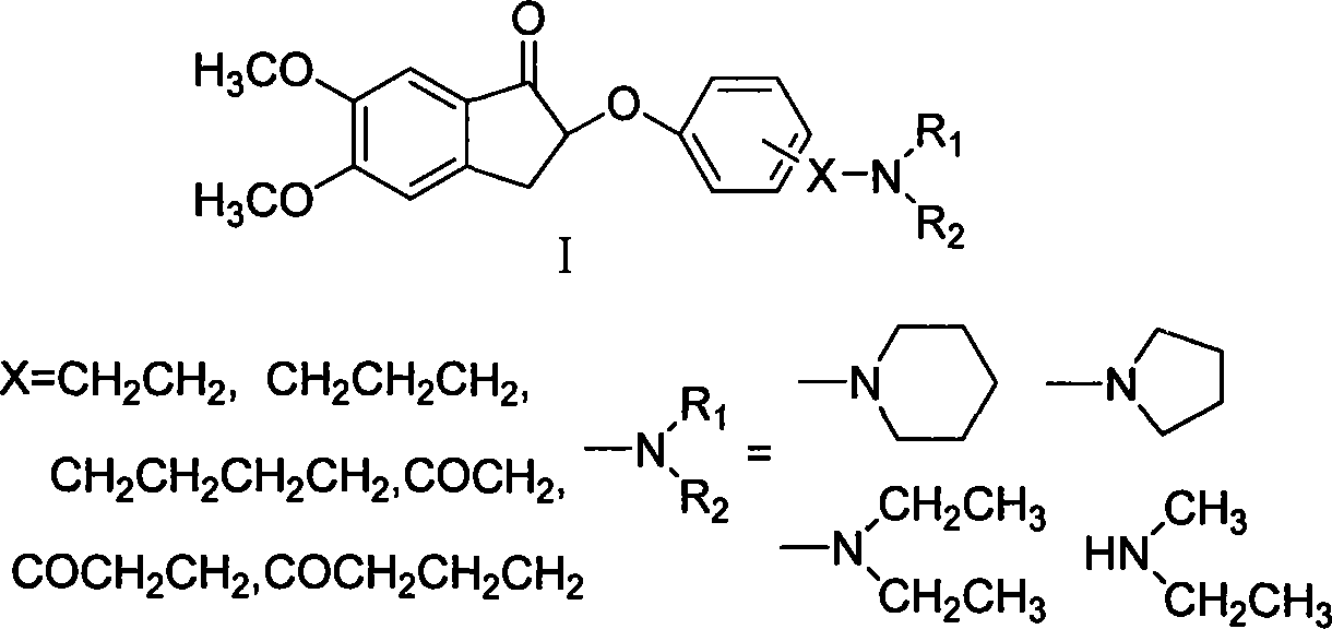 Phenoxy indanone derivatives containing alkylamino side-chain, preparation method and use thereof