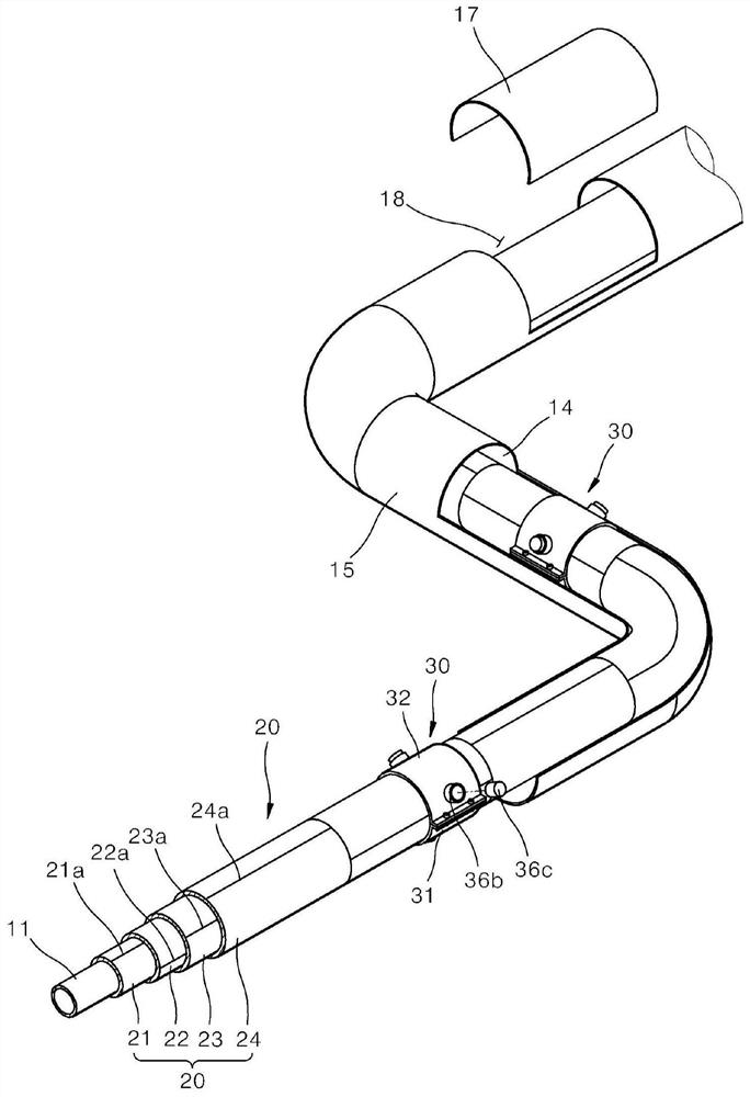 Liquefied natural gas transfer pipe for supplying fuel of ship engine