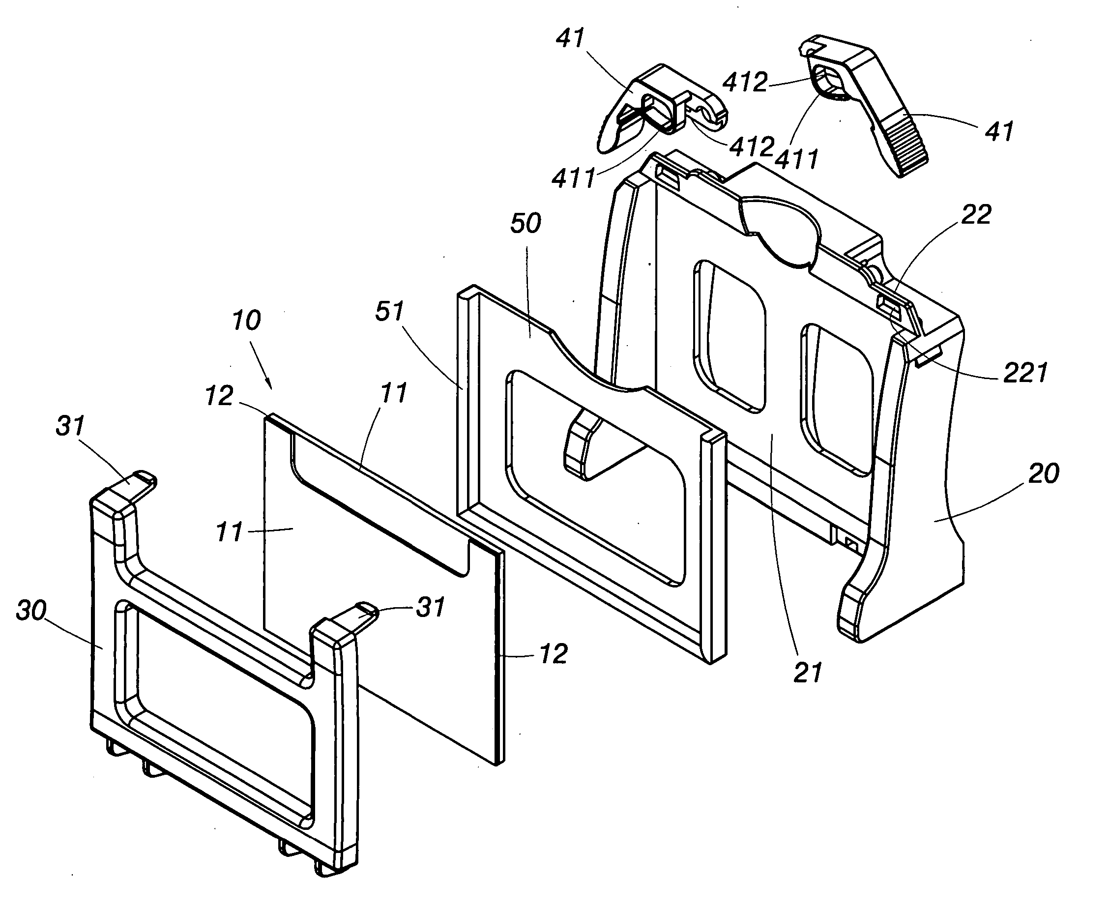 Gel casting module and electrode module of an electrophoresis device