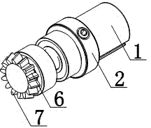 Rod-shaped material rotary cutting mechanism