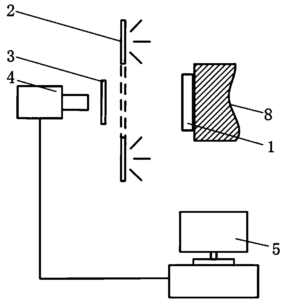 Method for measuring surface temperature field based on CdTe film