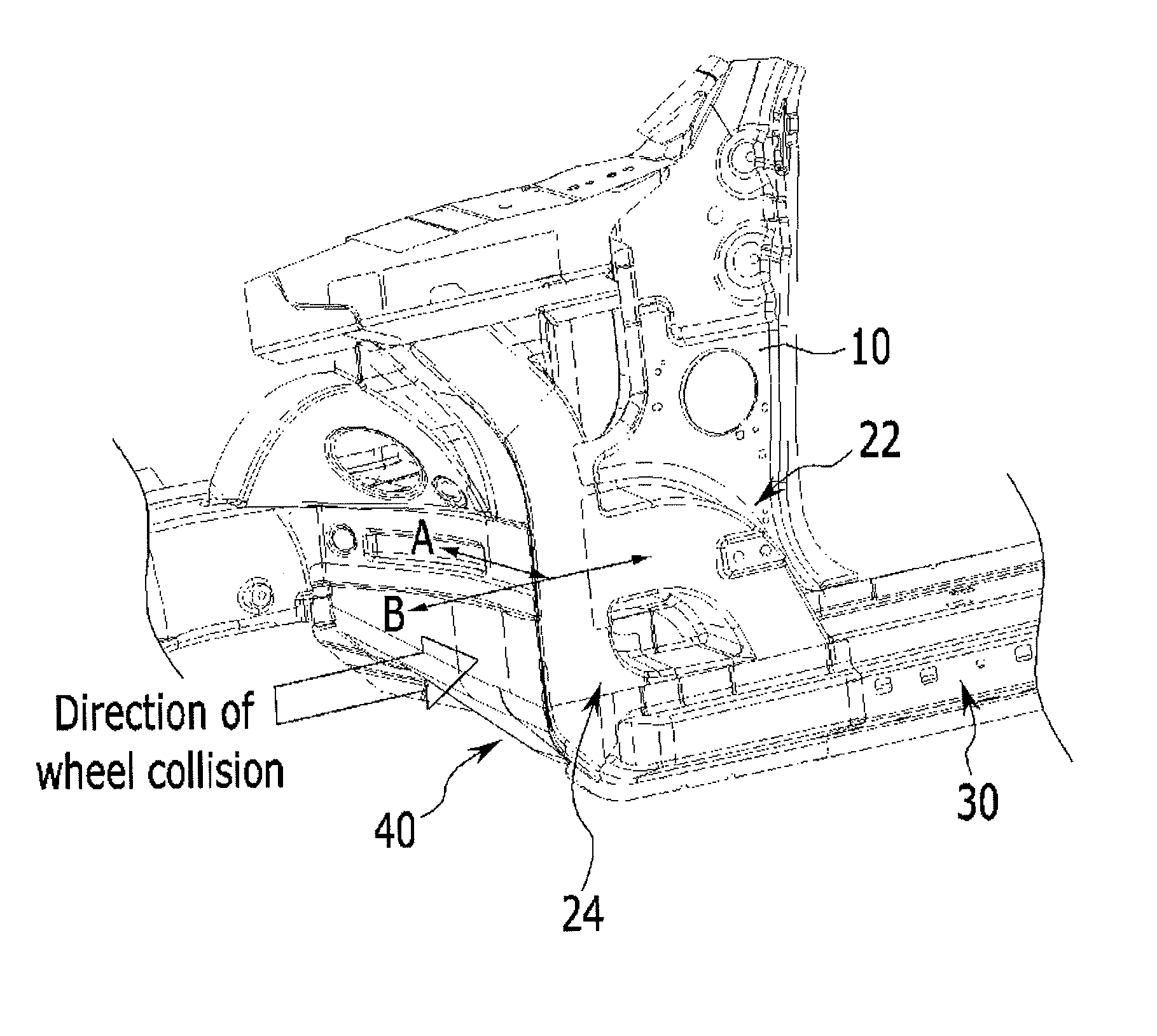 Vehicle body reinforcing structure