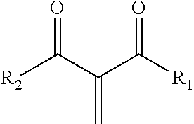 Malonates and derivatives for in-situ films