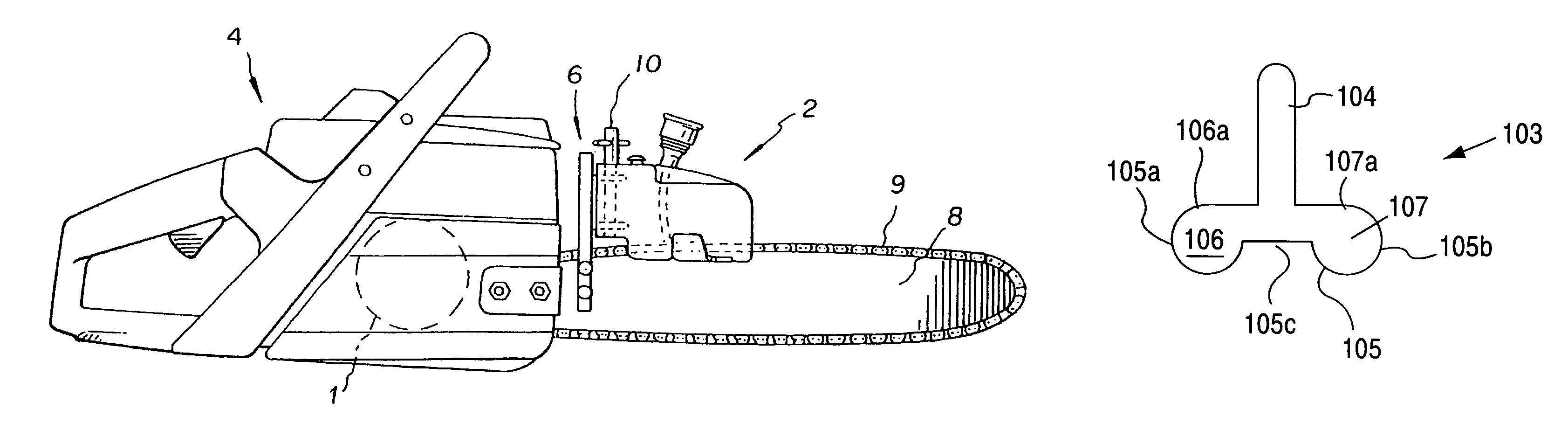 Chain saw sharpener with composite wiskar