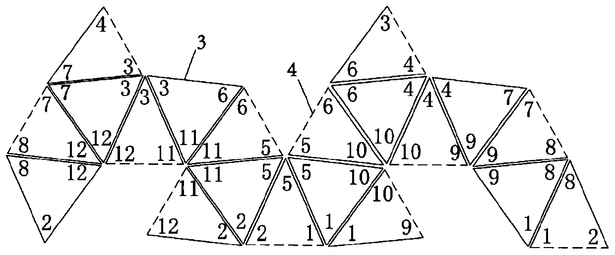 Comprehensive cost optimal path planning method for rolling polyhedron tensioning whole robot