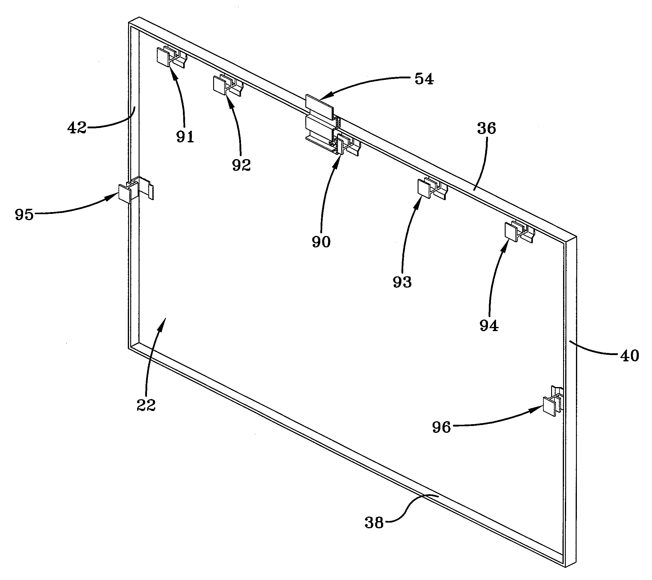 Wall panel system with snap clip