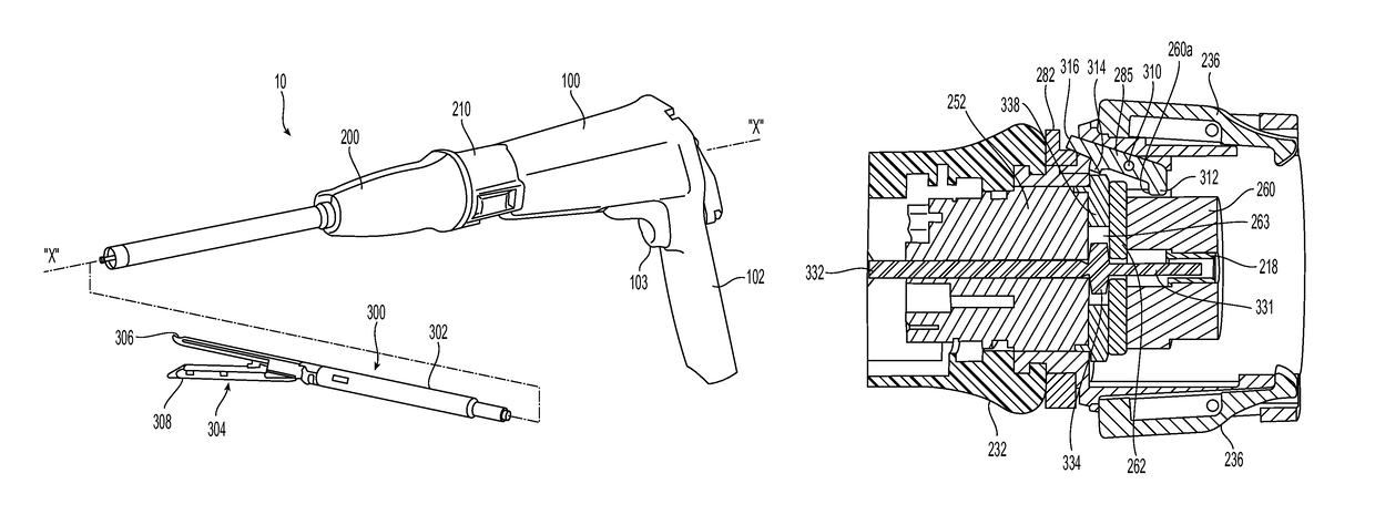 Adapter direct drive with manual retraction, lockout and connection mechanisms