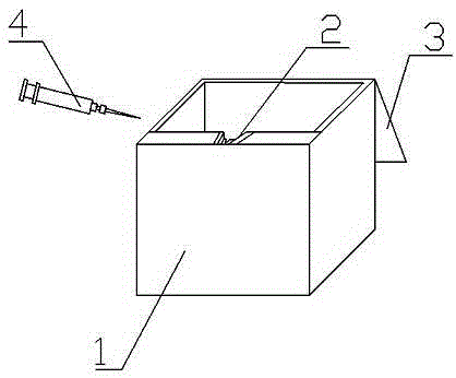 Edged tool box with syringe needle convenient pull-out function