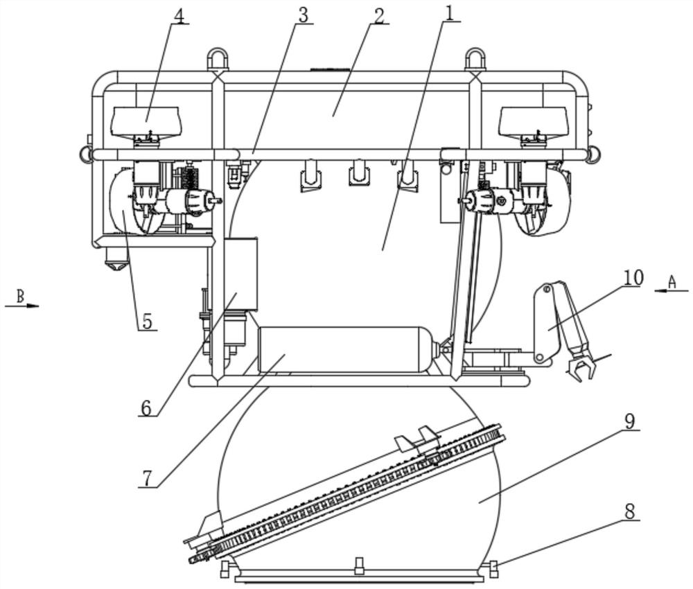 A remote-controlled manned device for repairing cracks in face-face dams and its operating method