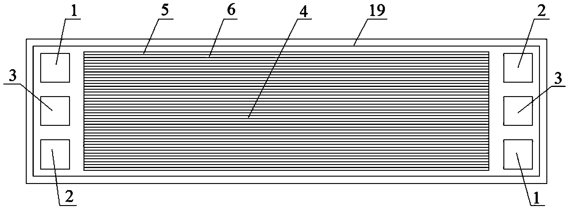 Metal bipolar plate for proton exchange membrane fuel battery and electric pile formed by same