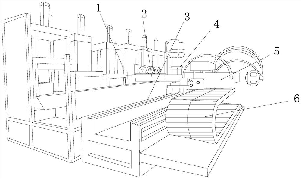 Double-injection-molding feeding foaming thick-sole shoe material with inner ribs