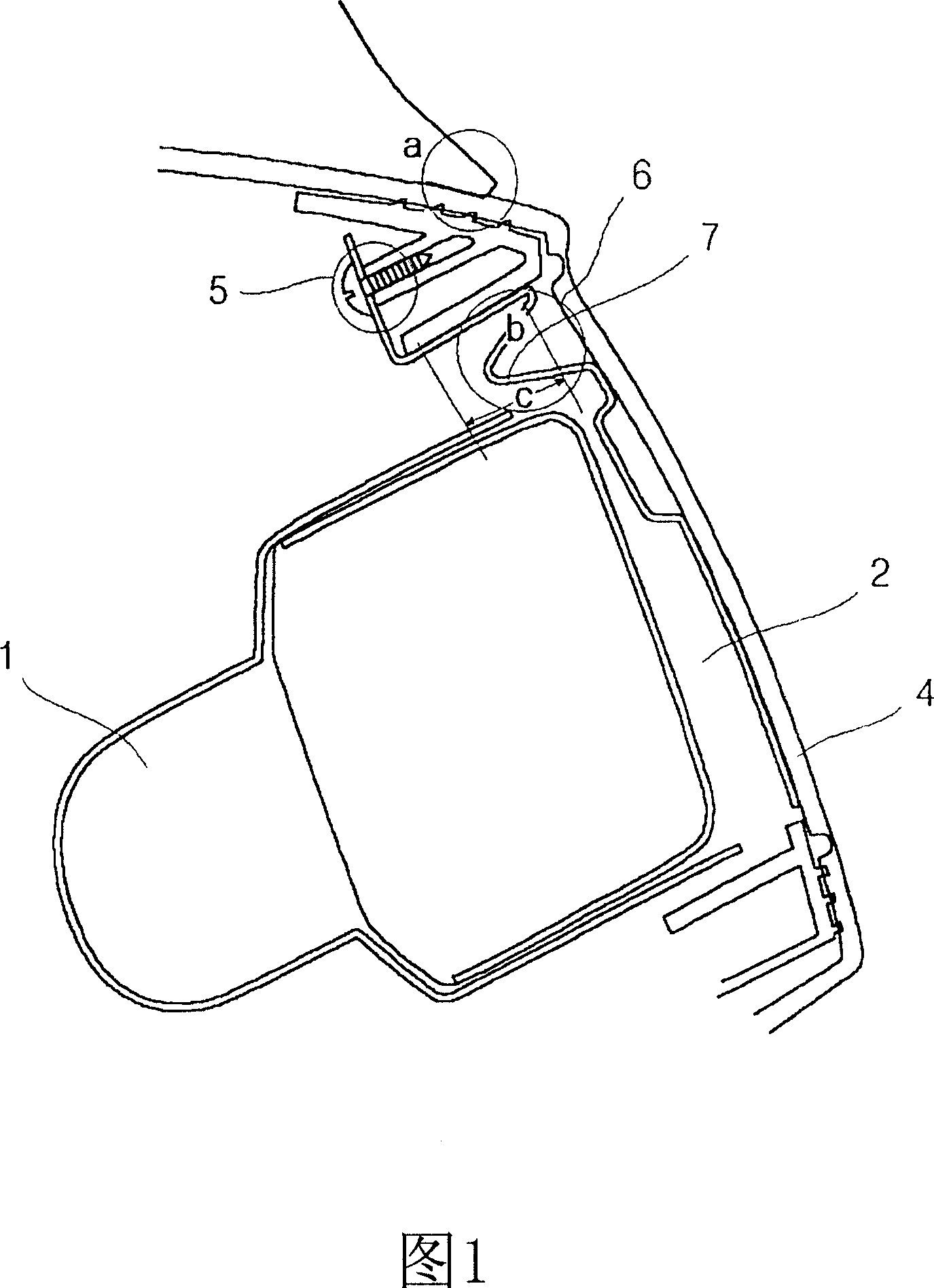 Airbag door structure for vehicular passenger seat