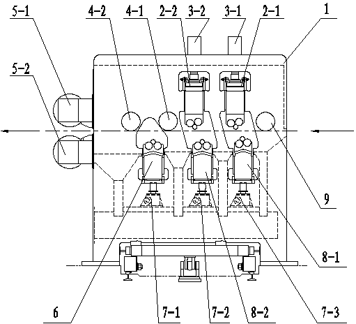 Pickling line scale breaking withdrawal and straightening machine