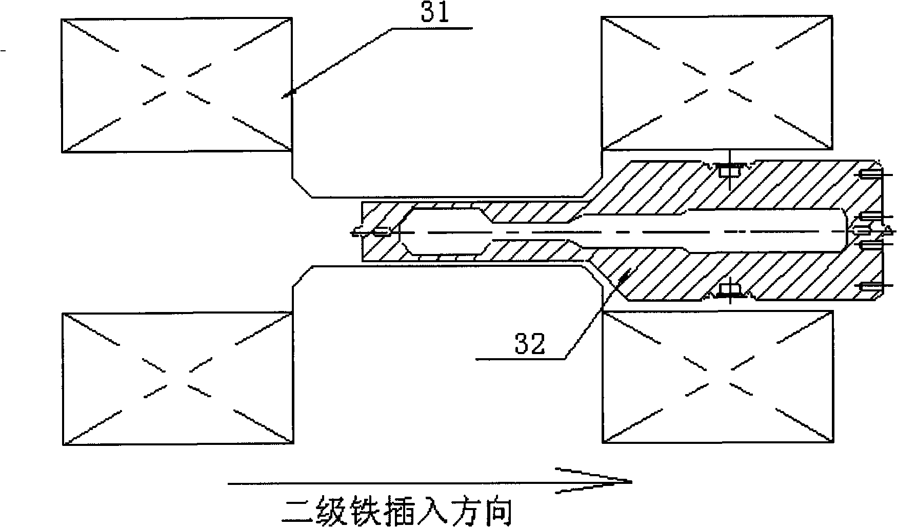 Synchrotron radiation light source storage ring dipolar magnet mounting crown block