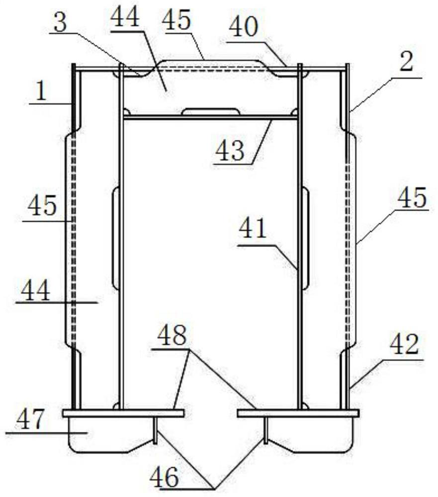 Suspension type monorail open box type track beam