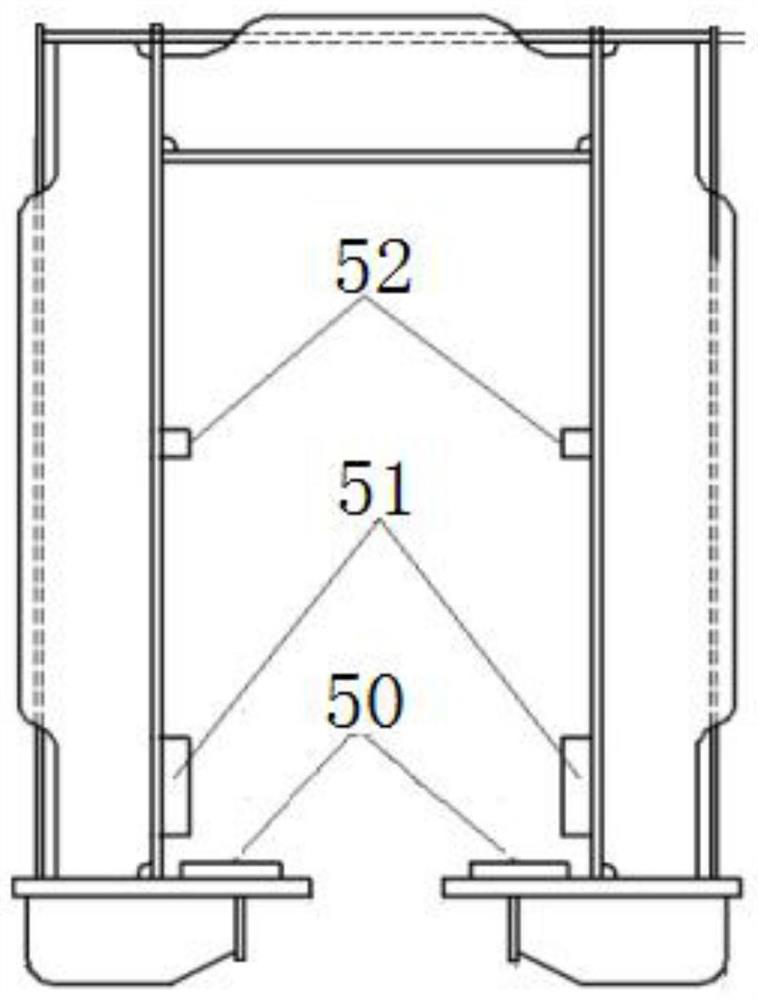 Suspension type monorail open box type track beam