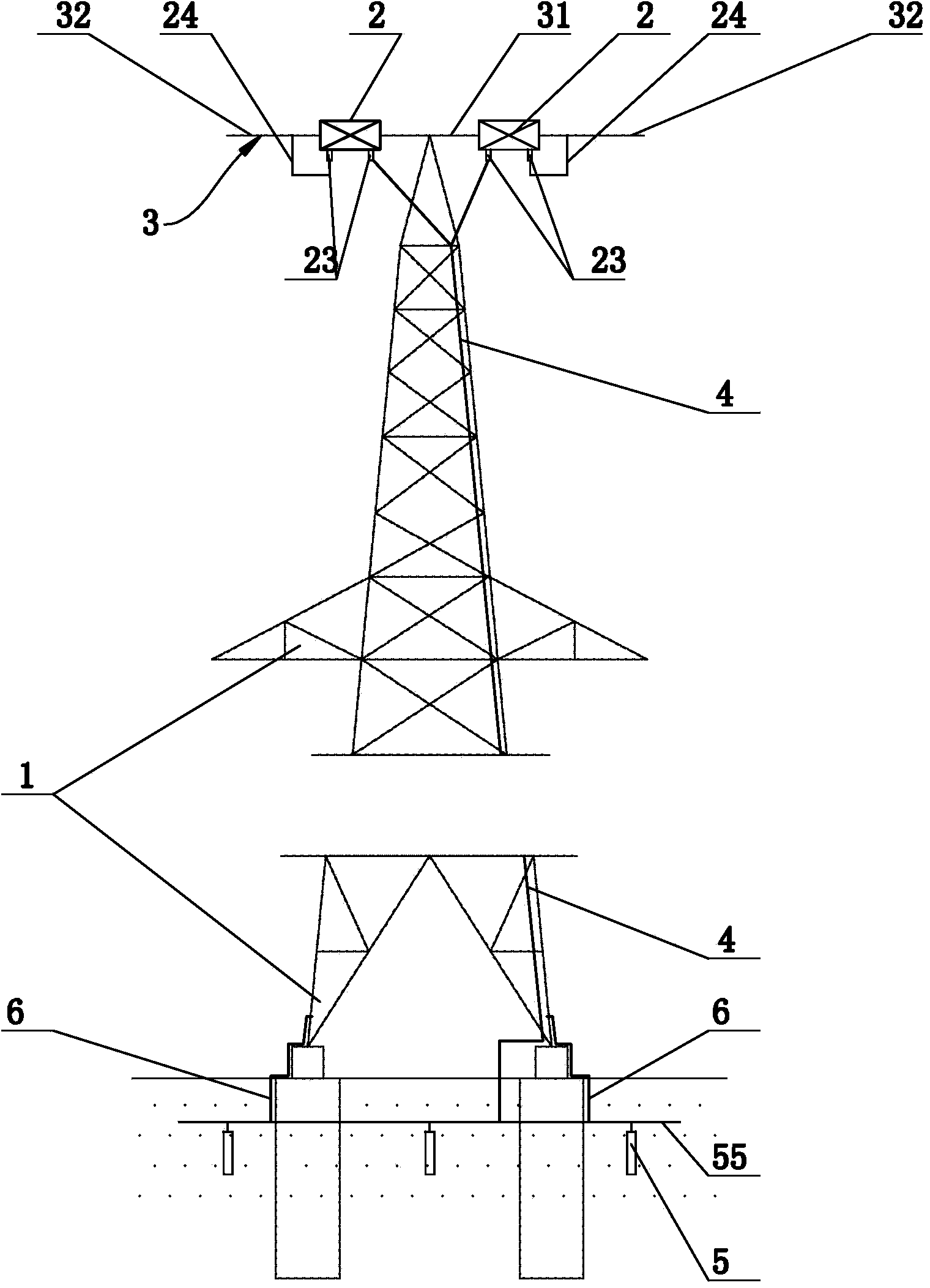 Lightning wire anti-thunder capacitance-eliminating grounding device