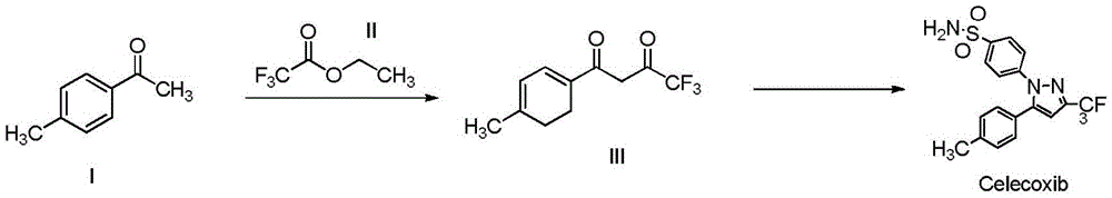 A kind of synthetic method of cox-2 enzyme inhibitor celecoxib intermediate