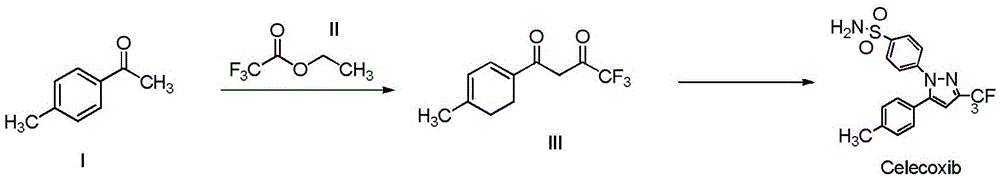 A kind of synthetic method of cox-2 enzyme inhibitor celecoxib intermediate