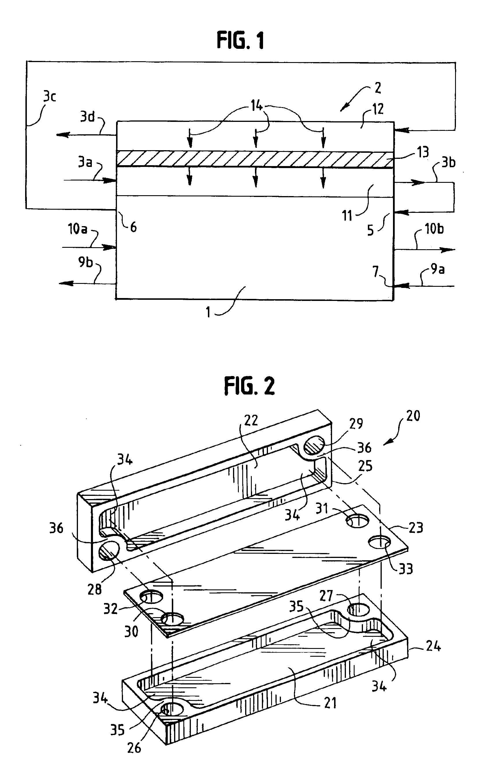 Membrane exchange humidifier for a fuel cell